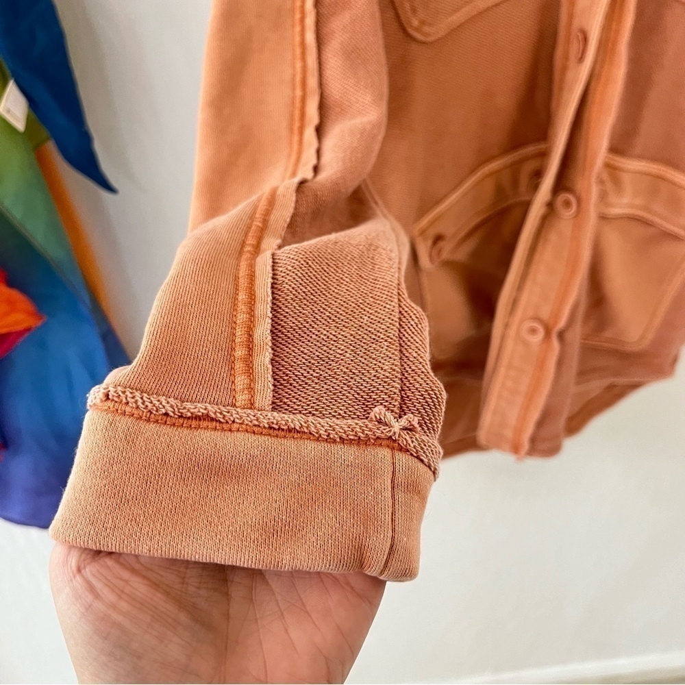 Anthropologie Pilcro Shirt Shacket Utility Jacket  Coral XS - Picture 5 of 16